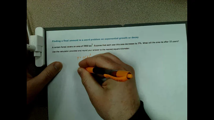 Finding the final amount in a word problem on exponential growth or decay