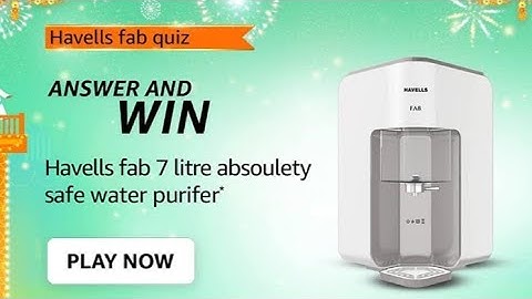 Amazon Havells Fab Quiz Answers Today | Amazon Quiz Today