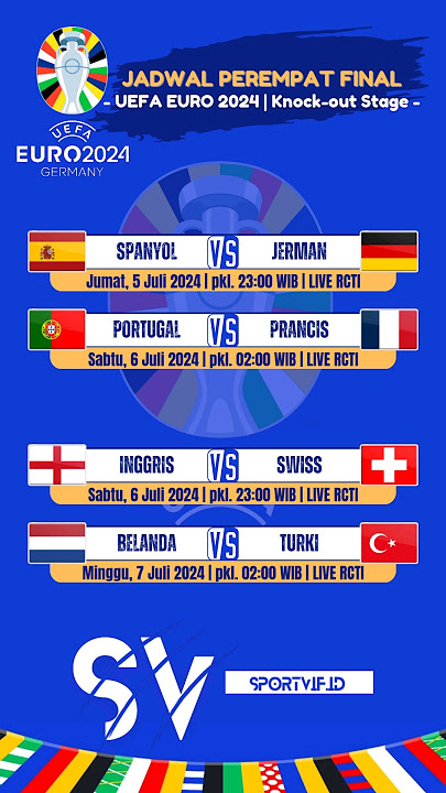 Jadwal Perempat Final EURO 2024 #jadwaleuro2024