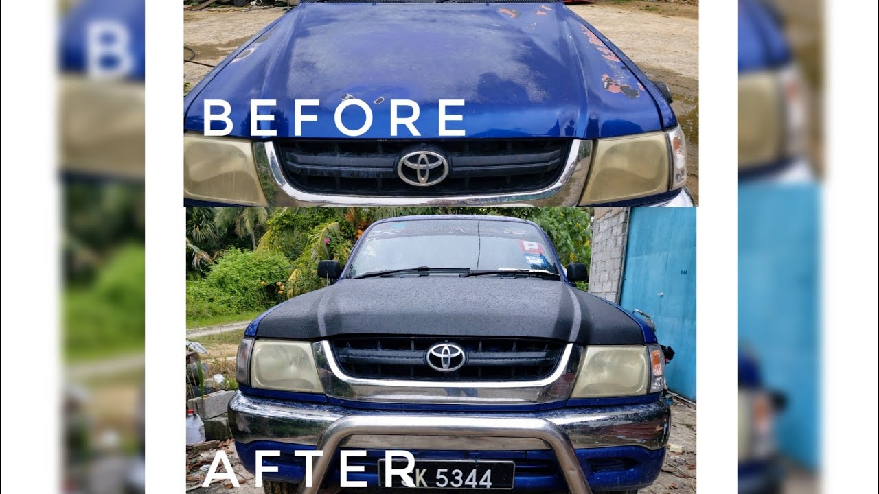 HOW TO Wrap a Hood by yourself Toyota Hilux Ln166 YouTube