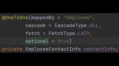 Modeling & Verifying One-to-one Relationships --- Spring (java): Database Integration: Modeling Data