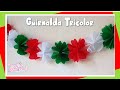 Guirnalda Tricolor - Flores de papel - Adorno para Fiestas patrias