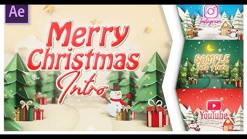 Merry Christmas 2024 Popup Papercut intro | After Effects template - Envato elements