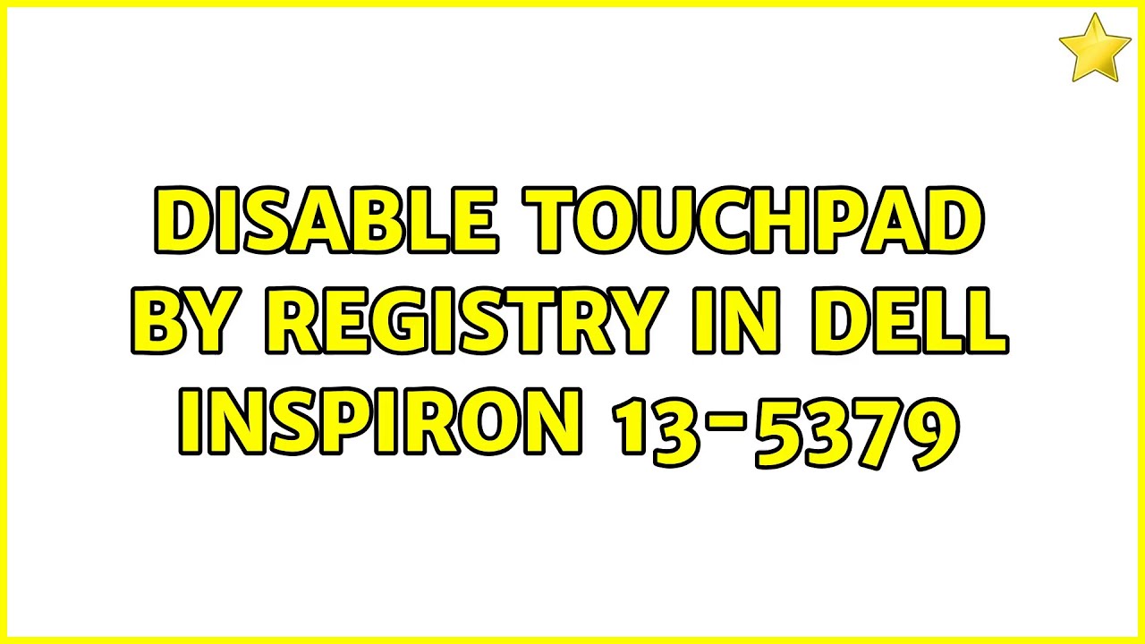 how to disable touchpad on dell inspiron