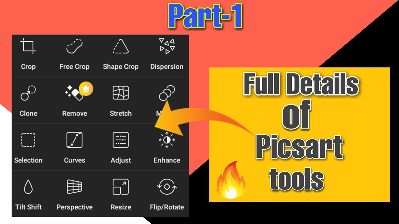 Full details of picsart tools /part-1 - YouTube