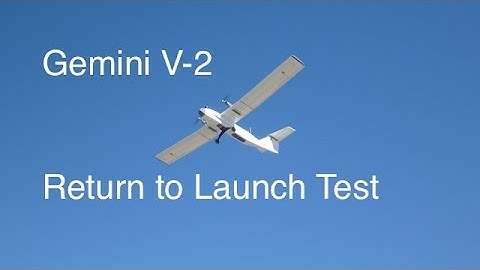 Pixhawk Testing Return to Launch - Gemini V-2