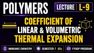 Coefficient Of Linear &amp; Volumetric Thermal Expansion | Derivation | Polymers L-9 | BSc Sem-7 VBU | 