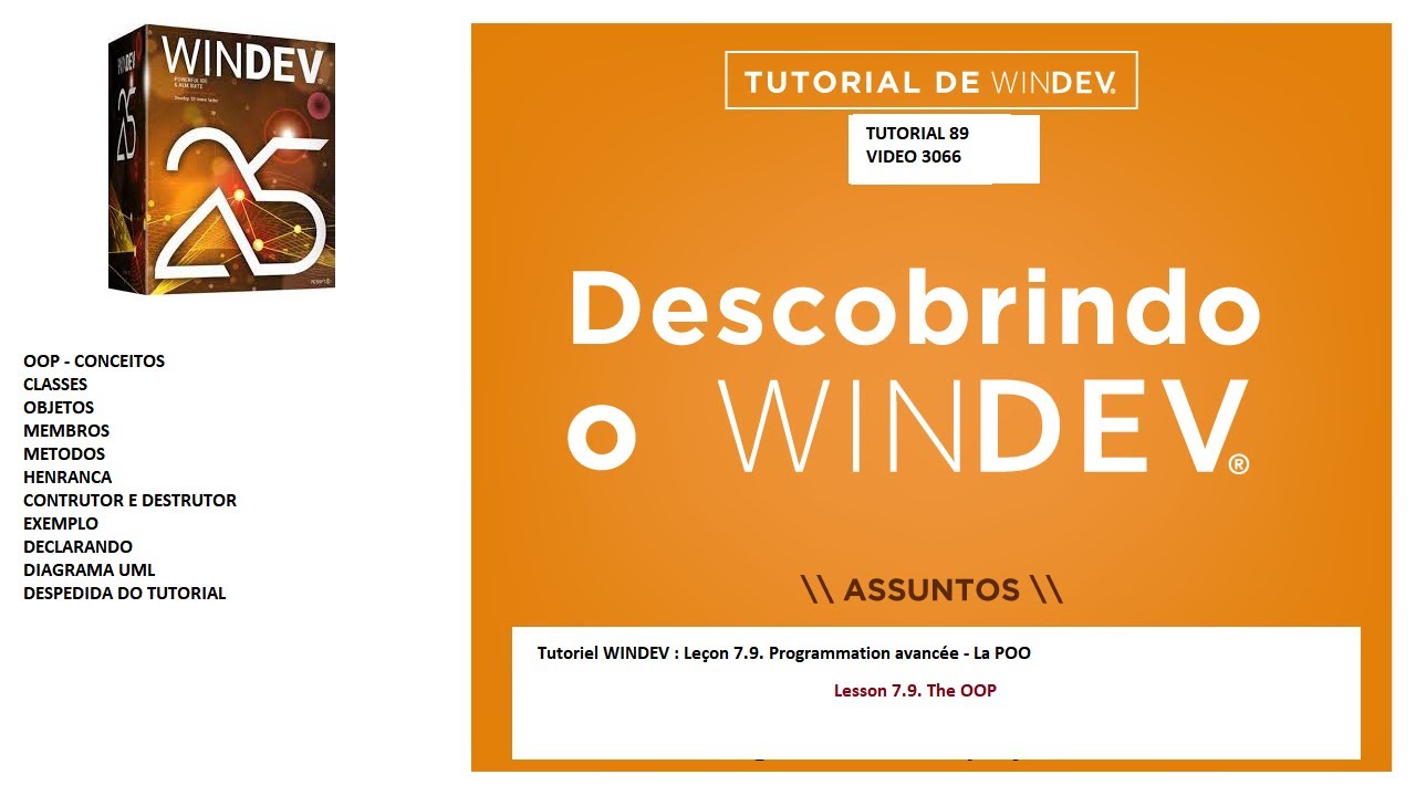 DICAS 3066 WINDEV TUTORIAL 89 Licao 7 9 The OOP - YouTube