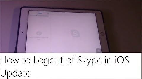 How to Logout of Skype in iOS Update Video by Krishna Das
