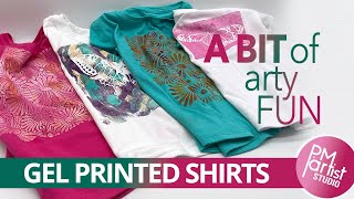 Printing More Than One Shirt | Gelli Plate Technique T-Shirts