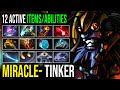 Miracle- Tinker Mid HARD Game | AMAZING FAST PIANO HANDS Dota 2
