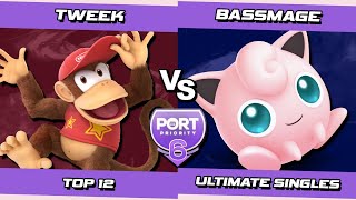 Port 6 Top 12 - Tweek (Diddy Kong) Vs. BassMage (Puff) SSBU Ultimate Tournament