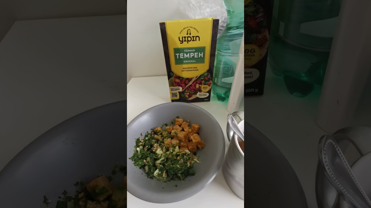 Trying out Swedish Vegan Food, today 😊 Tempeh! Celebrating Me being Vegan since 30 years! 🌈💫😊
