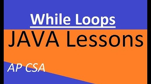 AP CSA Unit 4 While Loops