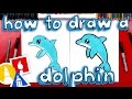 How To Draw A Cartoon Dolphin