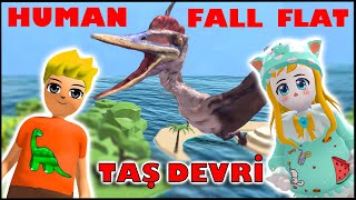 HUMAN FALL FLAT DİNAZORLU TAŞ DEVRİ HARİTASI !( EFSANE BÖLÜM ) | HUMAN FALL FLAT ❗