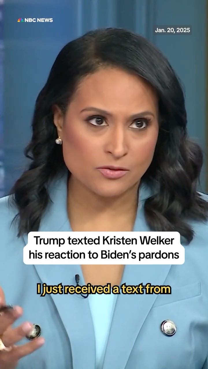 Trump texted Kristen Welker his reaction to Biden's pardons