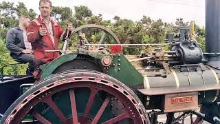 Foden J Type Steam Wagon overtaking Burrell Traction Engine 'The Monk'