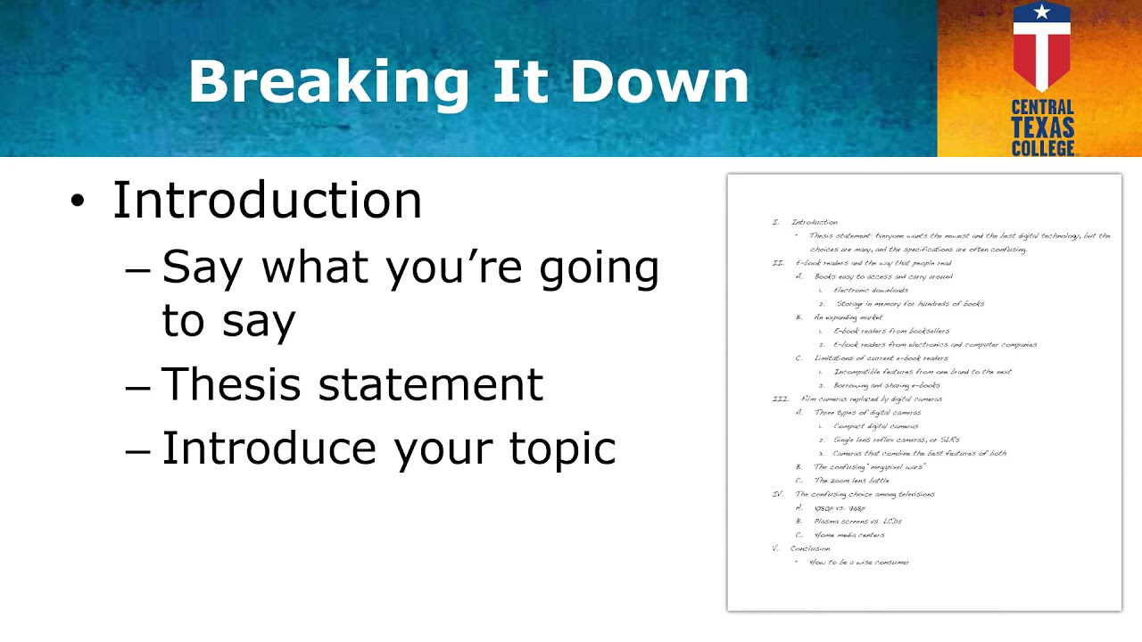 Academic Studio English Tutorial - Outline