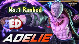 SF6 | Adelie No.1 Ranked ED Dangerous High Level Gameplay &amp; Combos!