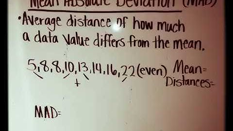 Mean Absolute Deviation- (MAD)