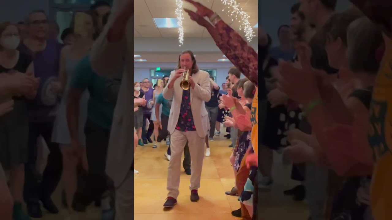 Beantown 2024: Gordon Webster band marches in dance crowd! #dance #jazz #lindyhop #livemusic