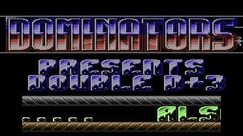 C64 Intro: 1990 Dominators Intro from 20cc,black mail