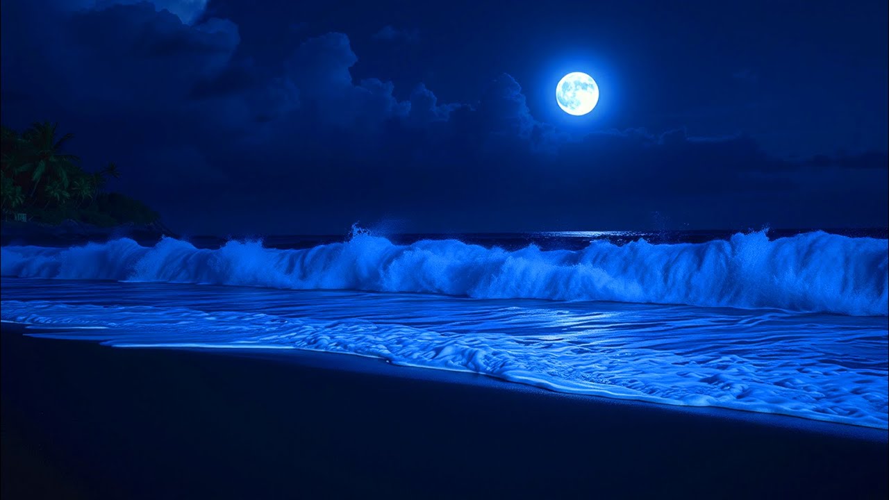 Calming Ocean Flow with Continuous Waves Sounds for Sleep and Nighttime White Noise Relaxation