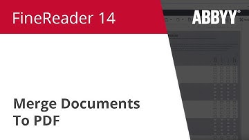 FineReader 14 How To: Merge Documents To PDF