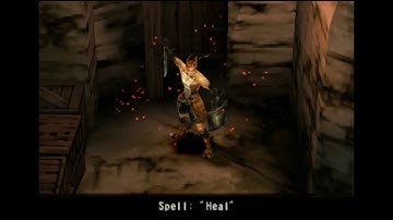 Vagrant Story - 23 Abandoned Mines B1 #3 Through Hyacinth door, Grimoire Undine, to Fire Elemental