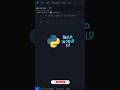 python coding hello world #coding #ai #pythonprojects #python