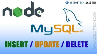 NodeJs MySql CRUD | NodeJs MySql RestAPI | NodeJS MySql Insert Update Delete