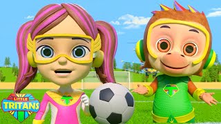 Футбольная песня детский сад учусь видео для детей от Little Tritans