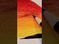 How to Draw an Easy Sunset Circle 🌅✨ #artshorts #arttutorial #drawing