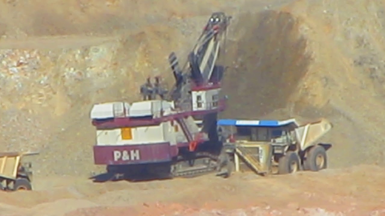 The Asarco Ray Mine Kearny, Arizona P&H Shovel + Haul Trucks YouTube
