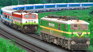 WAG9 RESCUE WAP4 SHATABDI EXPRESS TRAIN | BUMPY RAILROAD | RAILWORKS | INDIAN TRAIN SIMULATOR