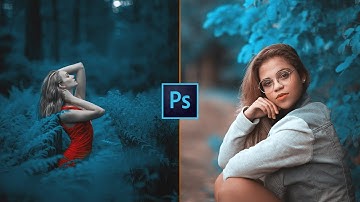 How To Edit Cyan Blue Leaf Color Grading Effect | Photoshop Tutorial | DRKCREATIONS | 2020