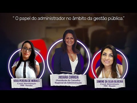 DIA DO ADMINISTRADOR | O papel do administrador no âmbito da gestão pública #LiveFRM