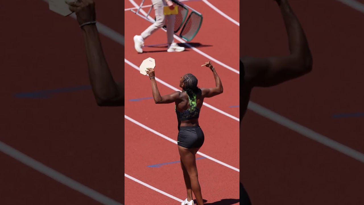 The title stays with Melissa Jefferson-Wooden 💎 The 2x Pre champ runs 10.78 to beat Sha'Carri 😮‍💨