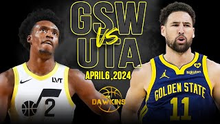 Golden State Warriors vs Utah Jazz Full Game Highlights | April 7, 2024 | FreeDawkins