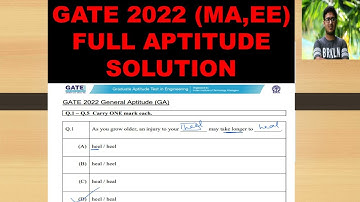 GATE Mathematics (MA) (EE) 2022 Full Aptitude Solution| Q. No. 1 to 10| GATE mathematics 2023|