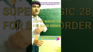 Bond Order Ka Secret Formula ? 😱 Magic Number 28 Trick You Need Before NEET !#NEET #JEE #BondOrder