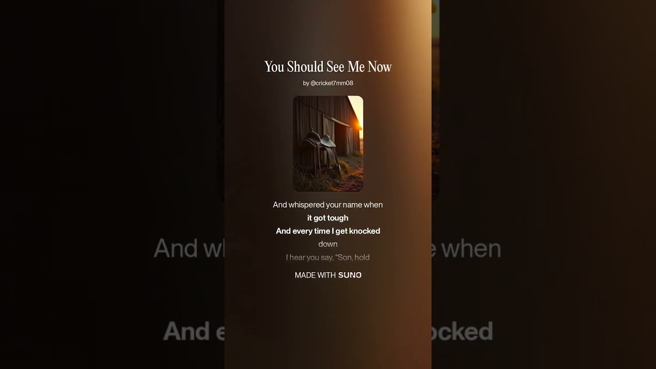 You Should See Me Now