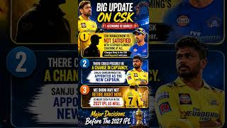 🚨 BIG UPDATE ON CSK 😱 Dhoni RETIREMENT U-TURN? Sanju Samson New Captain?
