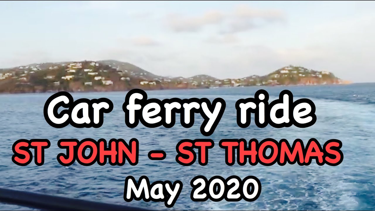 Car ferry ride St John St Thomas US Virgin Islands Car ferry ride St John St Thomas US Virgin Islands