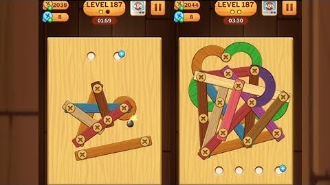 Screw Puzzle: Wood Nut & Bolt - Level 187