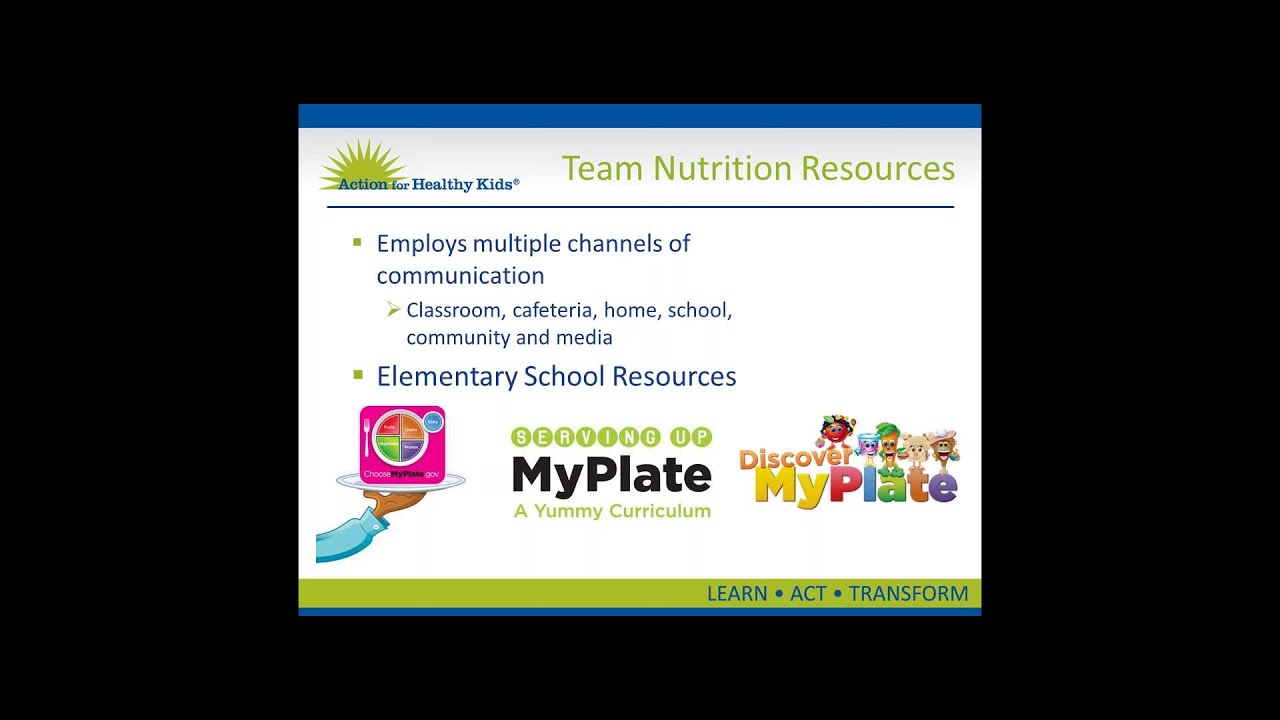 Team Nutrition - HealthierUS School Challenge: Smarter Lunchrooms Initiative