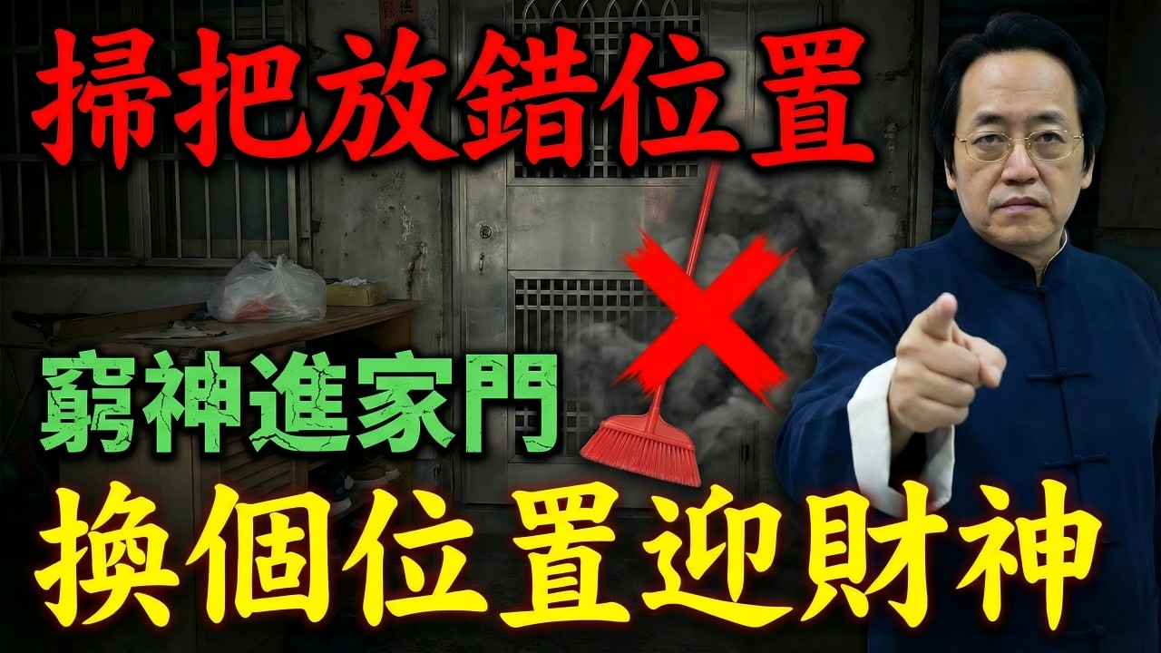 倪海厦：扫把放错，穷神上桌！这3个“破财位”绝对不能放扫把，尤其是第2个！#倪海廈 #倪海厦 #易經 #易經智慧 #斷捨離 #風水 #居家風水 #改運