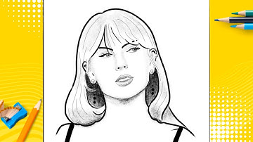 How to draw Taylor Swift - step-by-step