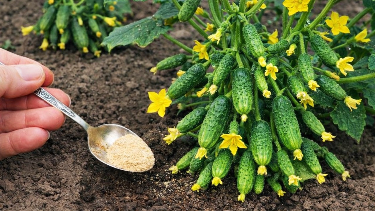 🔥 Just 1 Spoon and Weak Cucumbers Explode With Growth!